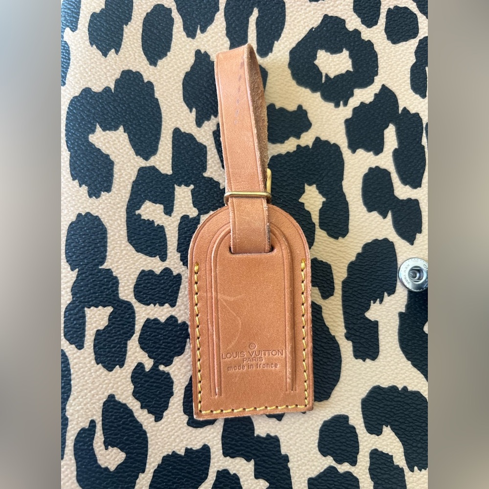 Louis Vuitton Tan Leather Luggage Tag